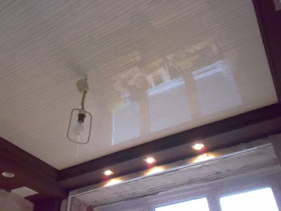 Потолок из панелей на кухне фото - 62 фото