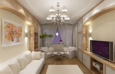 Узкая гостиная комната — советы по дизайну интерьера — Дом и Сад