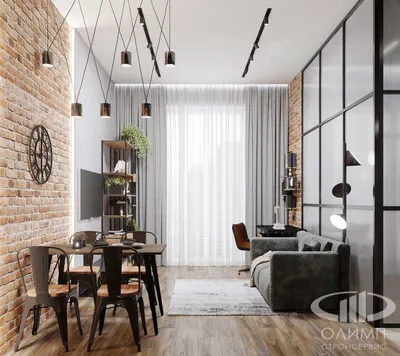 Дизайн интерьера квартиры в стиле Лофт | Новый Дом