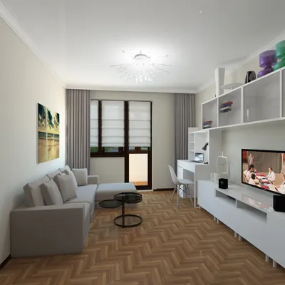 Ellen Po дизайн бюро: Дизайн однокомнатной квартиры 36 кв.м.