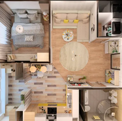 Дизайн квартиры студии: 140 фото, идеи и правила оформления интерьера