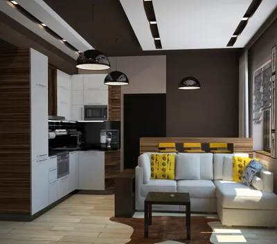 Дизайн квартиры-студии 45 кв.м. | Ellen Po дизайн бюро