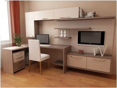 Компьютерные столы с тумбой под ТВ — альтернатива стенкам для гостиной