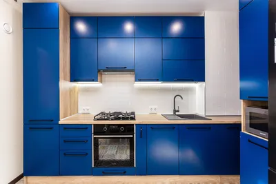 Дизайн кухни в синем цвете | Атмосфера | Дзен