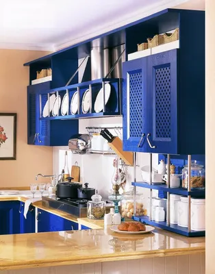 Кухня в синем цвете | Мебель. Дизайн. Интерьер.