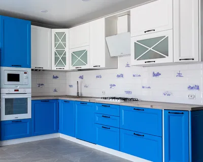 Дизайн кухни в синем цвете | Атмосфера | Дзен