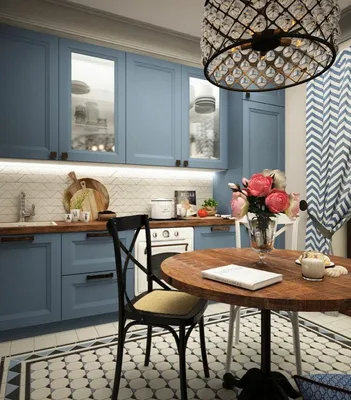 Синяя кухня 2023 в интерьере: 120+ новых идей. Фото. Тренды
