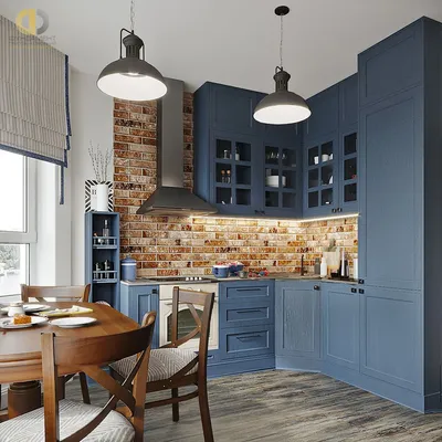 Кухня в голубых тонах – посмотреть 19 фото дизайна интерьера кухонь в  голубом цвете: портфолио, цены на услуги в Москве на сайте ГК «Фундамент»