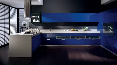 Кухня в синем цвете: особенности цвета, выбор правильного сочетания, фото  дизайнов