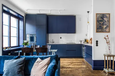 Темно-синяя кухня: дизайн интерьера, лучшие идеи на фото