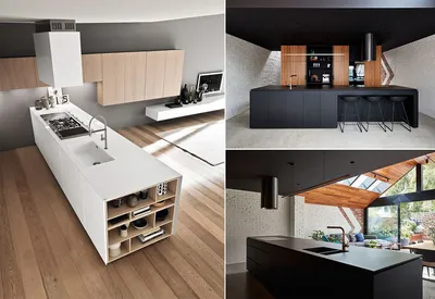 Кухня в современном стиле - дизайн кухни гостиной в Cовременном стиле |  интерьер белой кухни в Cовременном стиле