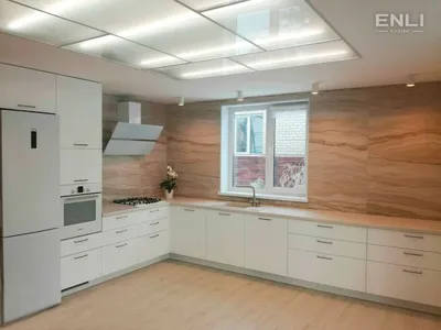 Дизайн кухни в г.Тольятти из МДФ современные кухни угловые кухни кухни с  мойкой у окна, кухни с пеналом модель белые