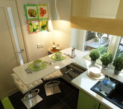 Дизайн кухни площадью 6 кв.м: 60 реальных фото с холодильником, газовой  колонкой