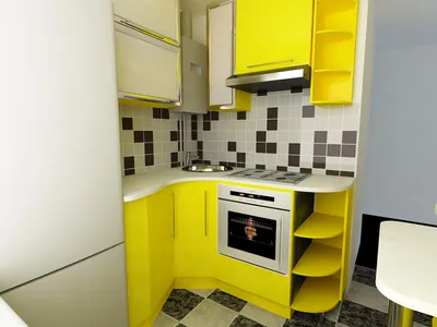 Дизайн кухни в хрущевке 5 кв. м с холодильником 40 фото