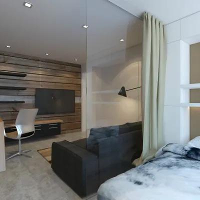 Дизайн однокомнатной 33 кв м квартиры: планировка ремонта в однушке и  студии с фото