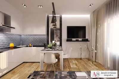Дизайн проект однокомнатной квартиры 50 кв. м в Санкт-Петербурге — интерьер  от студии «А8»