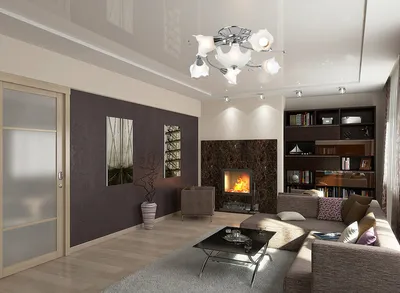 Идеи дизайна потолка в гостиной | Дизайн интерьера | Дзен