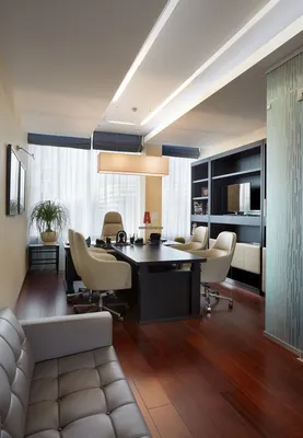 Фото интерьера кабинета офиса в современном стиле | Дизайн офисного  интерьера, Интерьер, Дизайн офиса