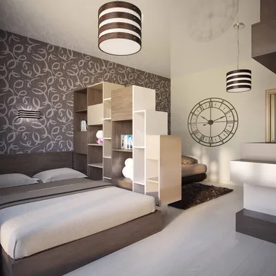 Дизайн спальни-гостиной 15 кв. м.: фото интерьеров комнаты, идеи дизайна