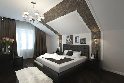 Дизайн Спальни На Мансарде: 200+ (Фото) Оформленных Интерьеров | Спальня в мансарде  дизайн, Главные спальни, Спальня