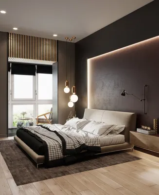 Спальная комната в современном стиле - 68 фото
