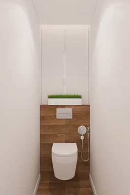 Дизайн маленького туалета с коробом - 58 фото