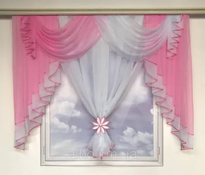 Изысканная тюль для зала гостинной прихожей, тюль на окна в спальню детскую  зал Розовая (KU-176-6): оптом и в розницу. Гарантия качества и отличного  сервиса гардины от \
