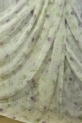 Тюль белая батистовая с фиолетовыми цветами на белом: продажа, цена в  Хмельницкой области. Гардины от \"Пани Гардиния\" - 1258226410