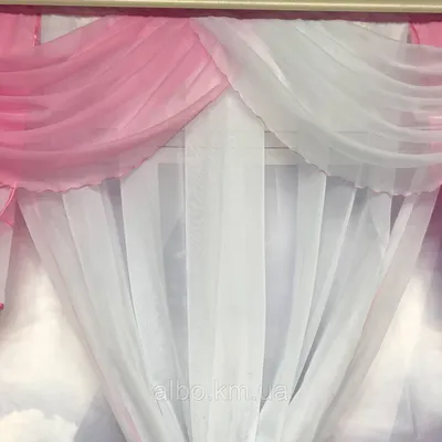Изысканная тюль для зала гостинной прихожей, тюль на окна в спальню детскую  зал Розовая (KU-176-6), цена 1088 грн — Prom.ua (ID#1048411611)