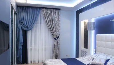Современные шторы в спальню — стильные и модные комбинации