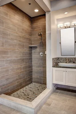 Ванная комната с душевым поддоном дизайн - 68 фото
