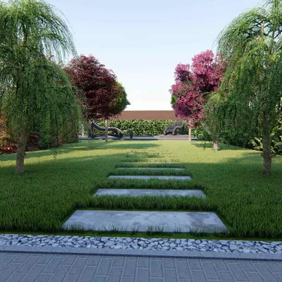 Сад в стиле минимализм, ландшафтный дизайн, фото – Rehouz