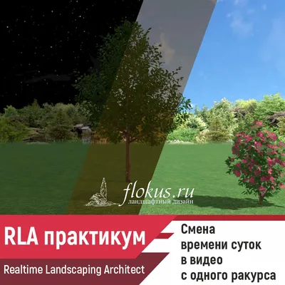 Смена времени суток в видео с одного ракурса в Realtime landscaping  architect | flokus.ru - ландшафтный дизайн