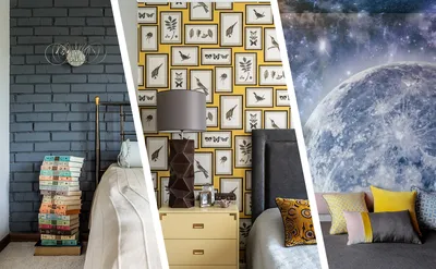 10 стильных примеров создания акцентной стены в спальне, чтобы интерьер  выглядел завершенным