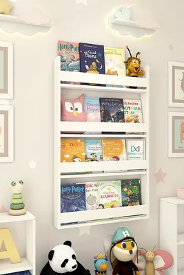 Книжный шкаф для детской комнаты, обучающая книжная полка для детской  комнаты, 4 полки, 75x120 книжная полка, деревянная книжная полка с деревом,  обучающая детская библиотека - купить по выгодной цене | AliExpress