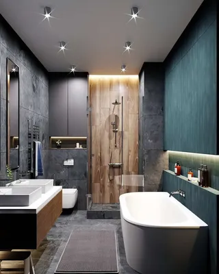Керамическая плитка в ванную комнату 2023. 100 идей от дизайнеров
