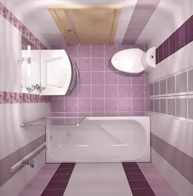 Дизайн маленькой ванной комнаты плитка - 67 фото