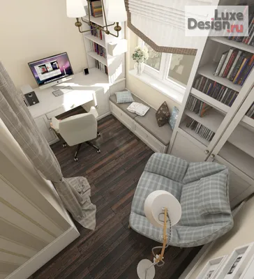 Дизайн интерьера комнаты \"Домашний офис.\" | Портал Люкс-Дизайн.RU