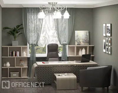 Дизайн-проект домашнего офиса с кабинетом Larus