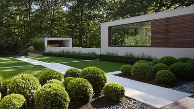 Ландшафтное проектирование, дизайн маленького дачного участка, двора  частного дома
