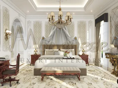 Классический дизайн спальни для виллы в Марокко