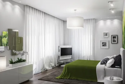 Дизайн спальни с белыми стенами