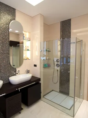 Современный дизайн ванной комнаты с душевой кабиной Стоковое Изображение -  изображение насчитывающей изображение, крыто: 107628379