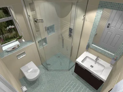 Ванные комнаты с угловым душем –135 лучших фото-идей дизайна интерьера  ванной | Houzz Россия