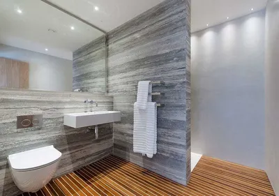 Ванная комната с душевой из плитки - 69 фото