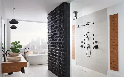 Дизайн ванных комнат с душевыми кабинами, 50+ фото - KERAMIS