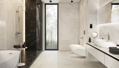 ᐉ Черно-белая ванная комната – ванна в черно белых тонах, как выбрать плитку