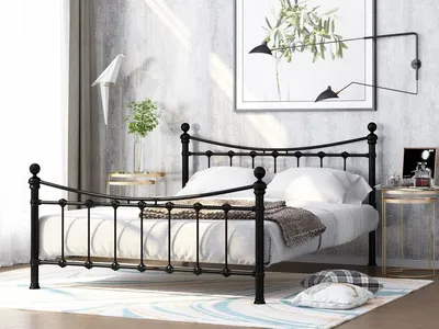 Двуспальная металлическая кровать — ЭЛЬДА лофт 72971 купить с доставкой по  Перми от производителя, оптом и в розницу