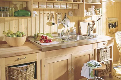 Серая кухня с деревянной столешницей: фото, дизайн интерьера