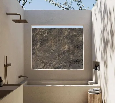 Ванная комната в классическом стиле - фото дизайна интерьера